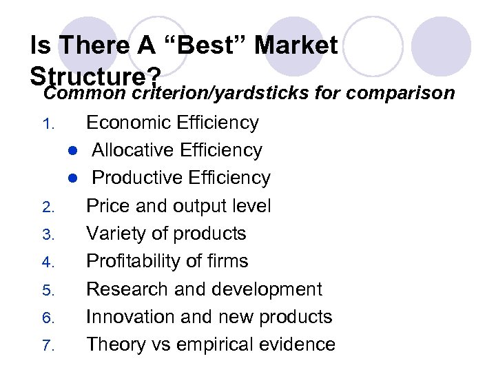 Comparison And Analysis Of The 4 Market Structures