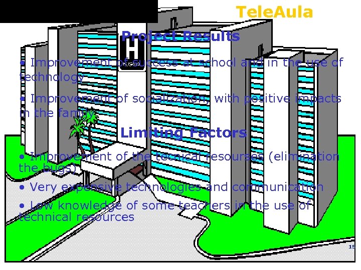 Tele. Aula Project Results • Improvement of success at school and in the use