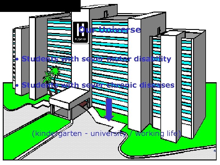 Our Universe • Students with sever motor disability • Students with sever chronic diseases