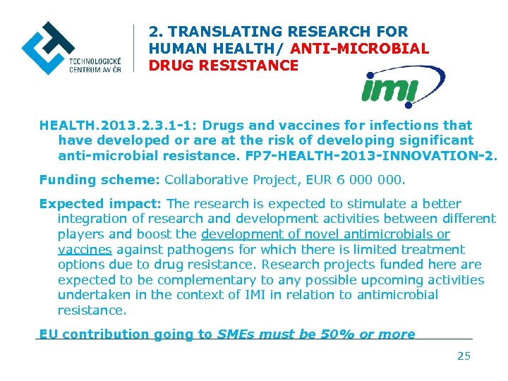 2. TRANSLATING RESEARCH FOR HUMAN HEALTH/ ANTI-MICROBIAL DRUG RESISTANCE HEALTH. 2013. 2. 3. 1