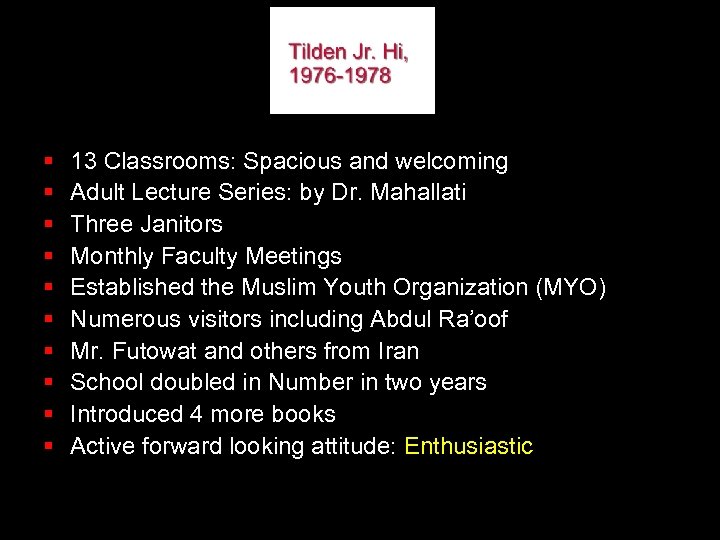 § § § § § 13 Classrooms: Spacious and welcoming Adult Lecture Series: by