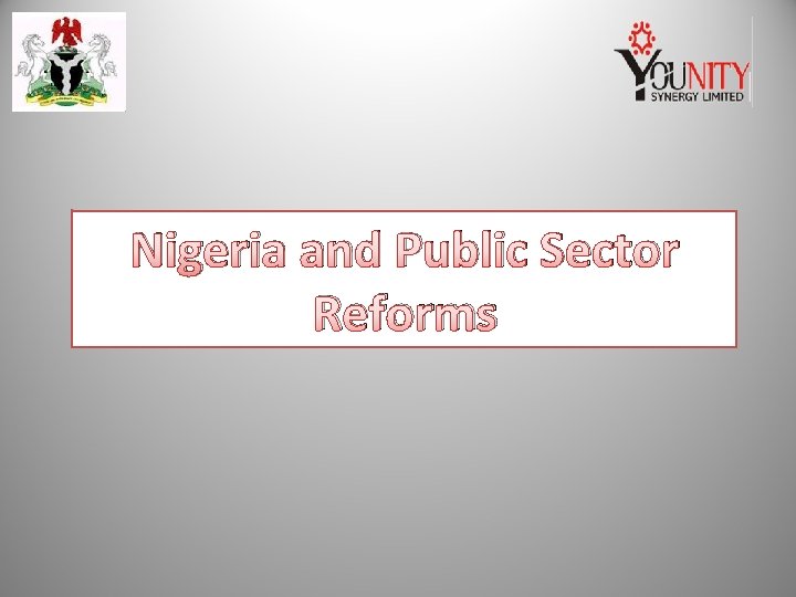 Nigeria and Public Sector Reforms 