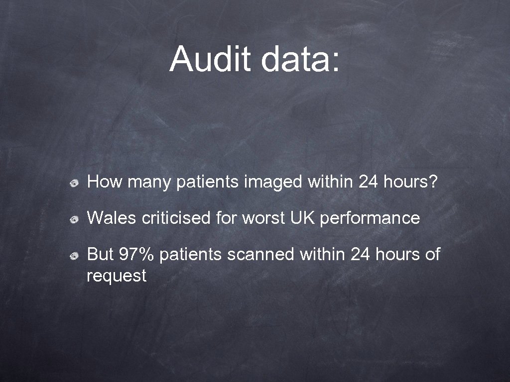 Audit data: How many patients imaged within 24 hours? Wales criticised for worst UK