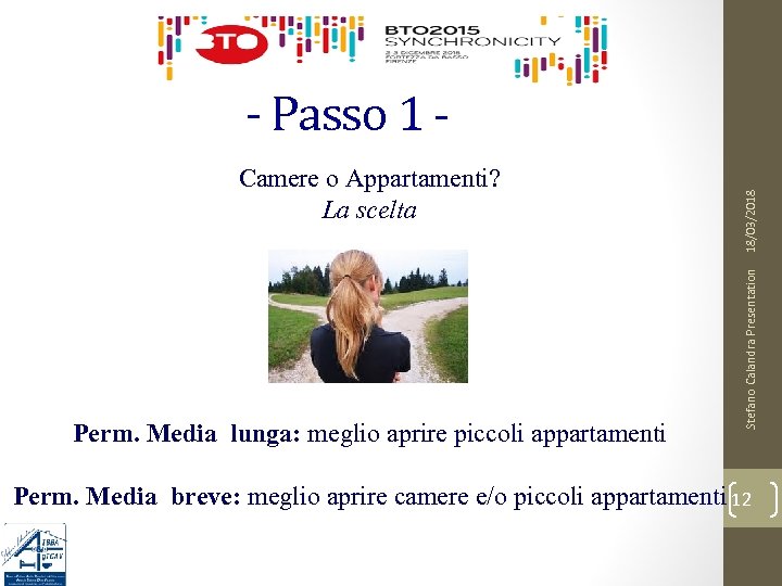 Perm. Media lunga: meglio aprire piccoli appartamenti Stefano Calandra Presentation Camere o Appartamenti? La