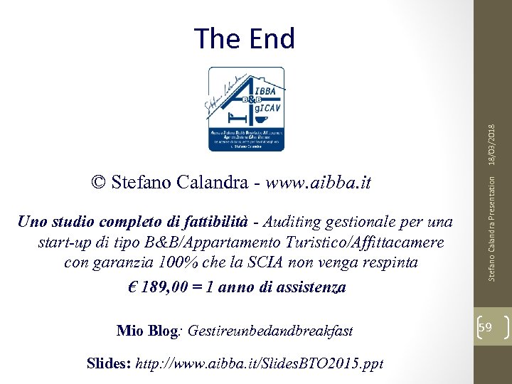 Uno studio completo di fattibilità - Auditing gestionale per una start-up di tipo B&B/Appartamento