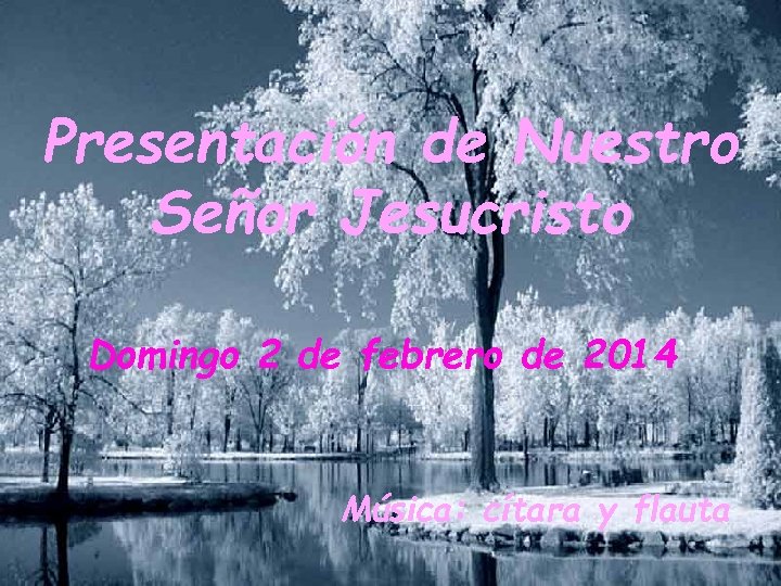 Presentación de Nuestro Señor Jesucristo Domingo 2 de febrero de 2014 Música: cítara y