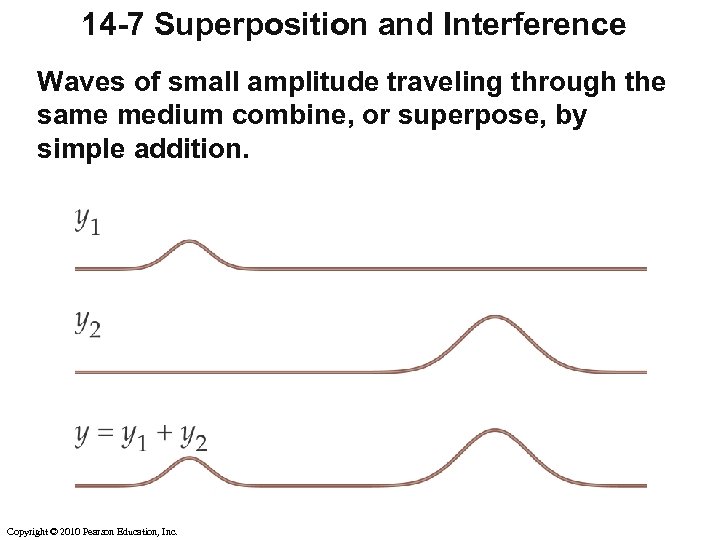 14 -7 Superposition and Interference Waves of small amplitude traveling through the same medium