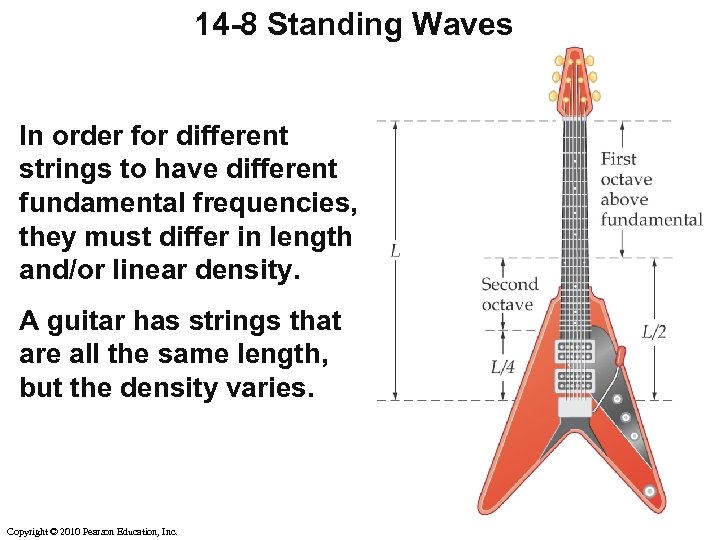 14 -8 Standing Waves In order for different strings to have different fundamental frequencies,