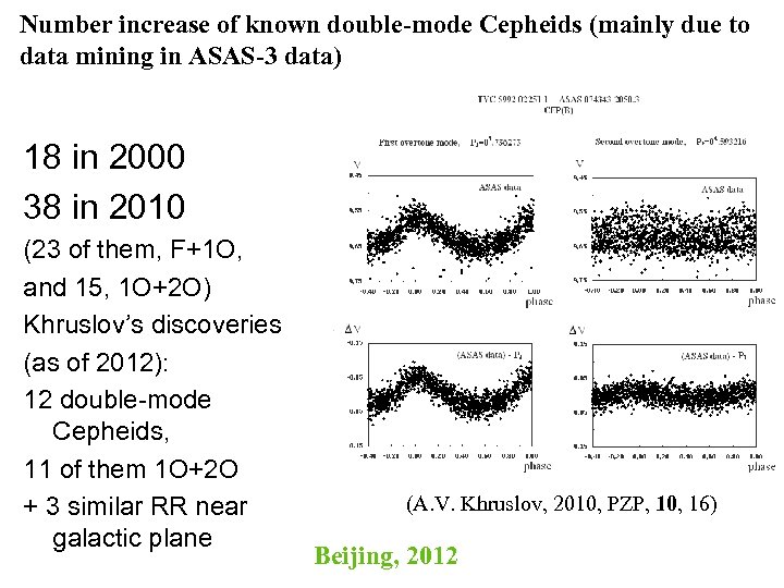Number increase of known double-mode Cepheids (mainly due to data mining in ASAS-3 data)