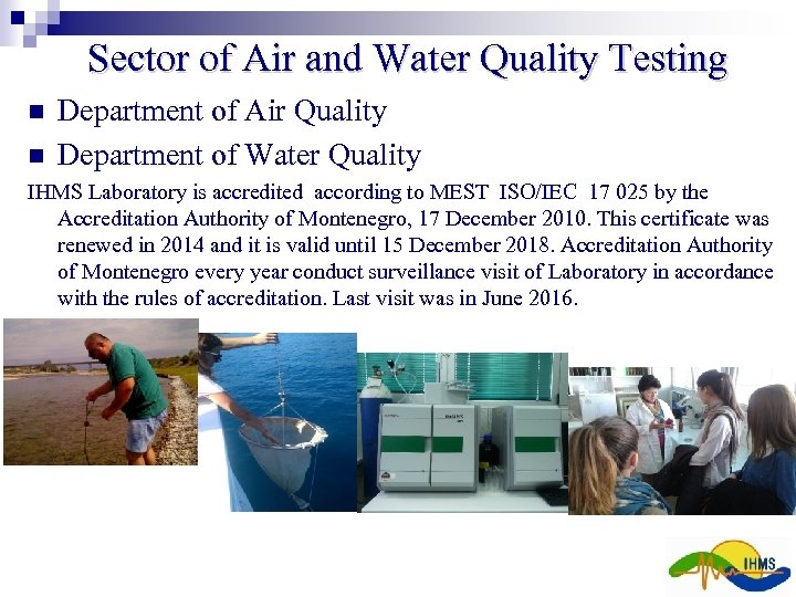 Sector of Air and Water Quality Testing Department of Air Quality Department of Water