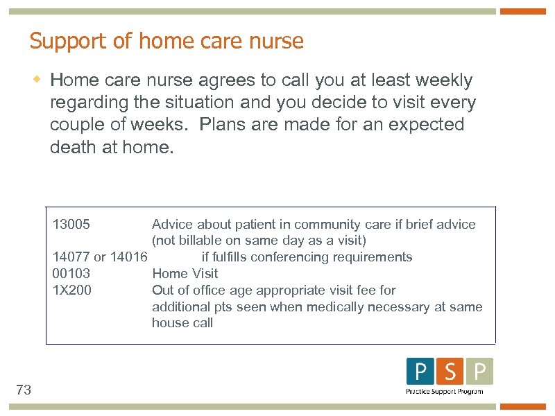 Support of home care nurse w Home care nurse agrees to call you at