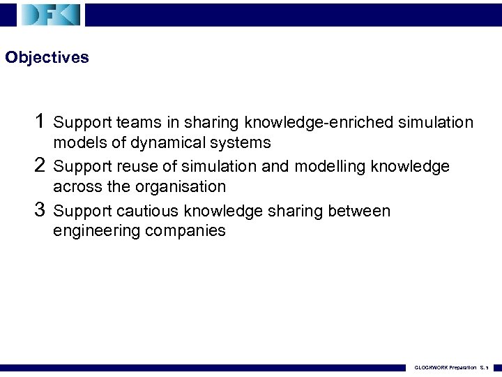 Objectives 1 Support teams in sharing knowledge-enriched simulation 2 3 models of dynamical systems