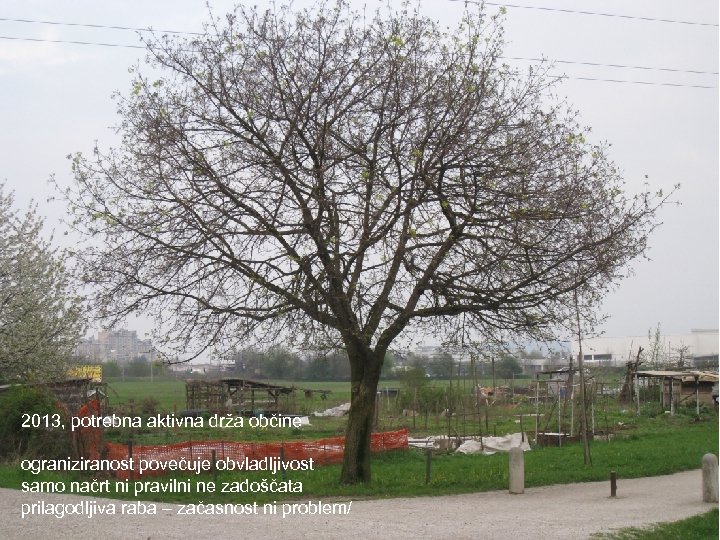 Izhodišča 2013, Jane‘s Walk, 2013, potrebna aktivna drža občine ograniziranost povečuje obvladljivost samo načrt