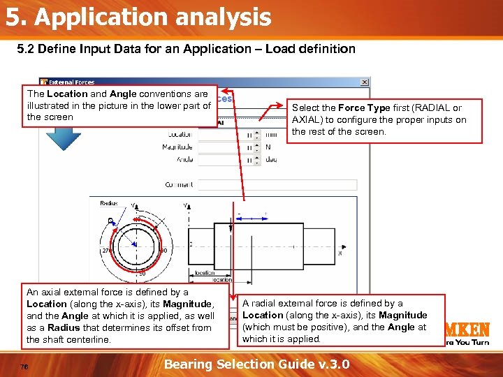 5. Application analysis 5. 2 Define Input Data for an Application – Load definition