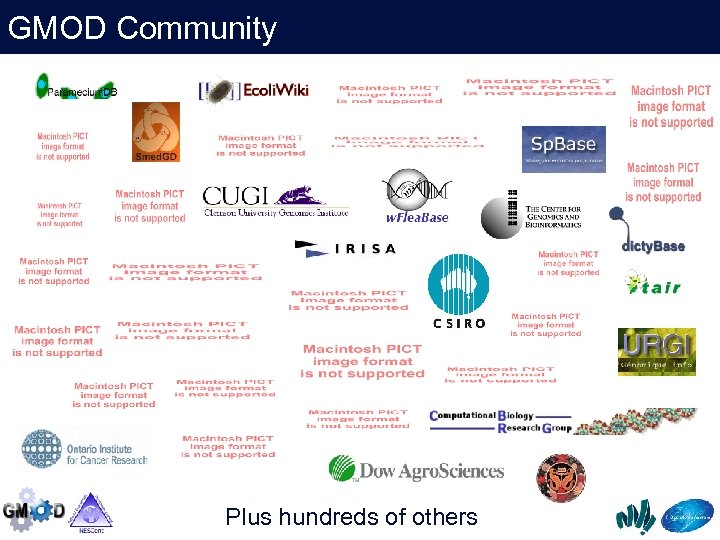 GMOD Community Plus hundreds of others 