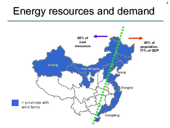 4 Energy resources and demand 95% of coal resources 50% of population, 77% of