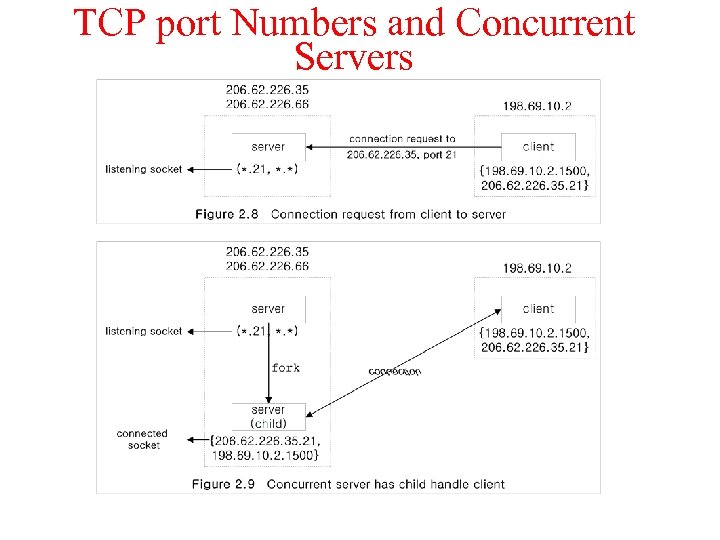 TCP port Numbers and Concurrent Servers 
