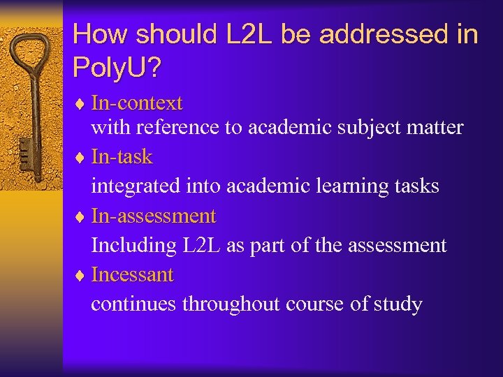 How should L 2 L be addressed in Poly. U? ¨ In-context with reference