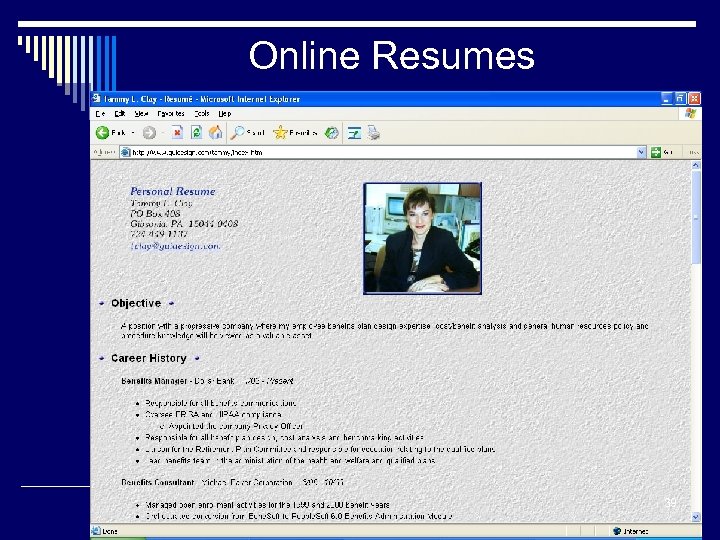 Online Resumes 39 