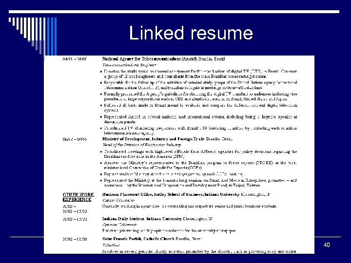 Linked resume 40 