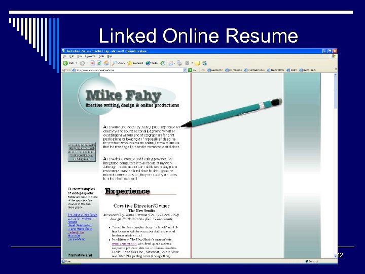 Linked Online Resume 42 