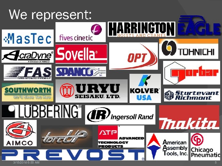 We represent: 3/15/2018 6: 55 AM 5 