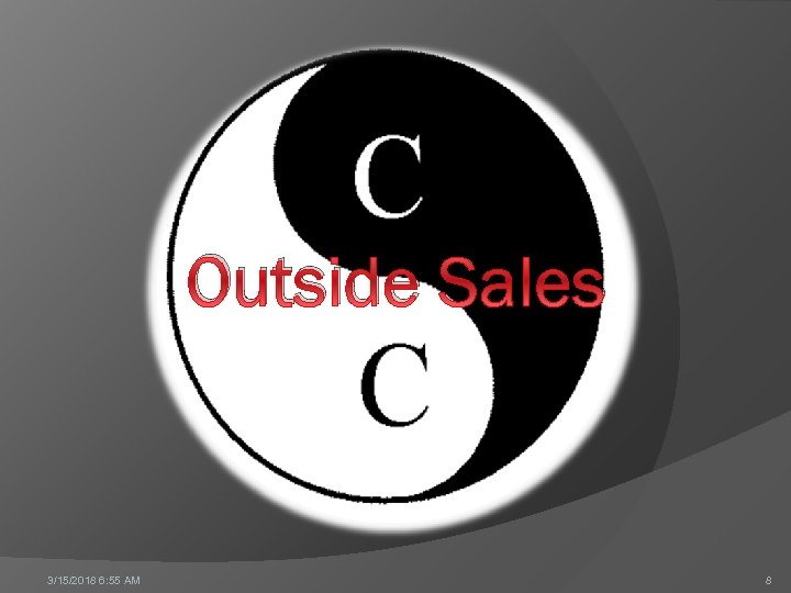 Outside Sales 3/15/2018 6: 55 AM 8 