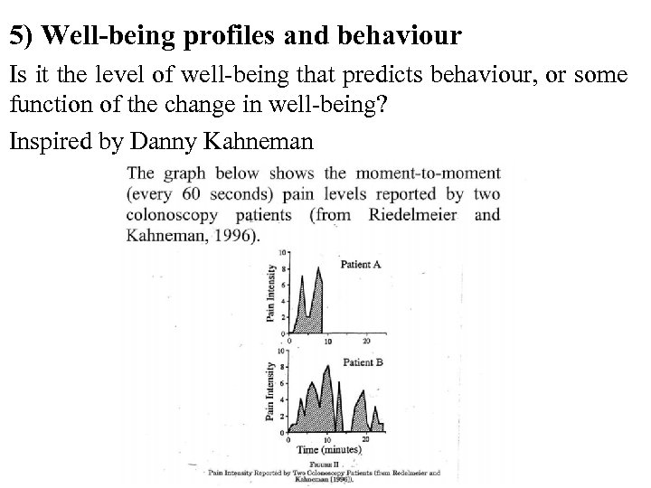 5) Well-being profiles and behaviour Is it the level of well-being that predicts behaviour,