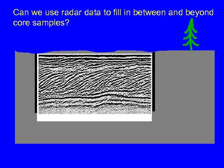 Can we use radar data to fill in between and beyond core samples? 0
