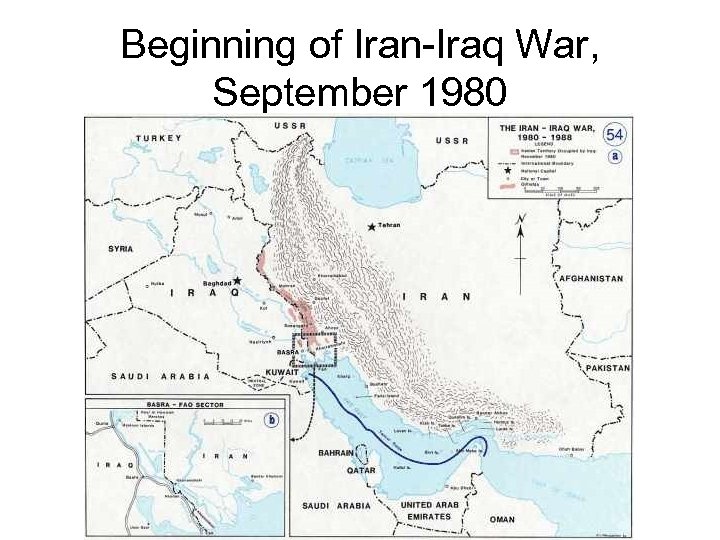 Beginning of Iran-Iraq War, September 1980 