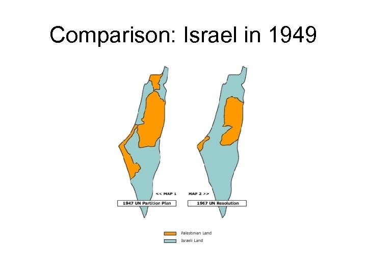 Comparison: Israel in 1949 