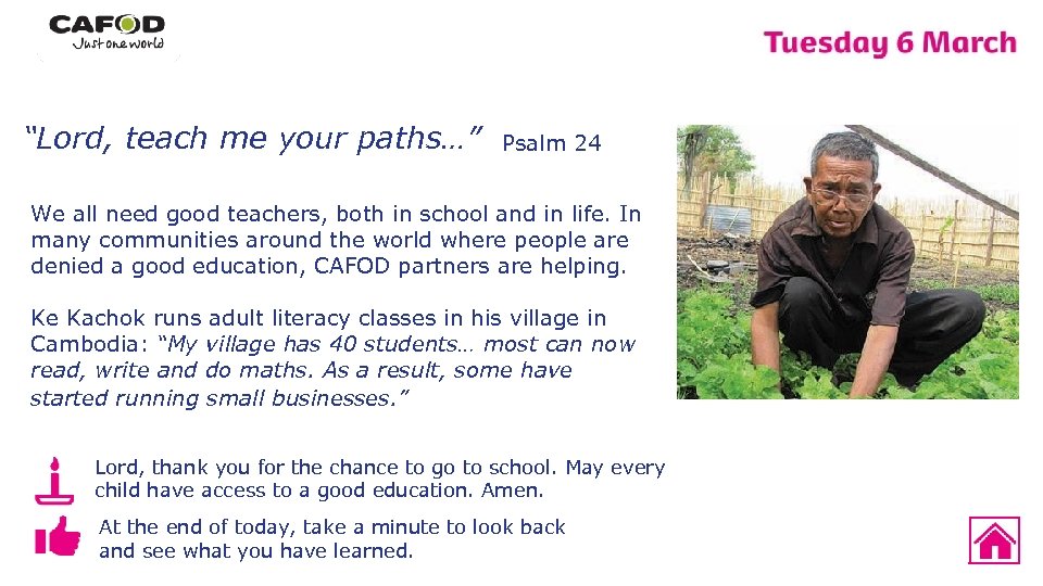 “Lord, teach me your paths…” Psalm 24 We all need good teachers, both in