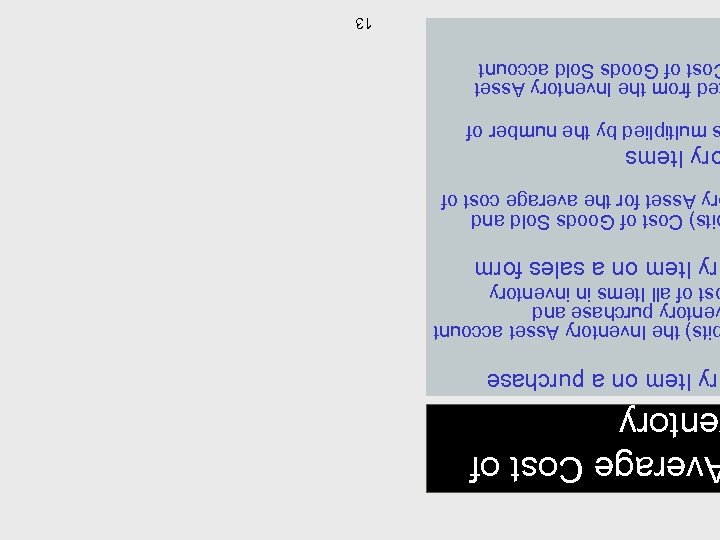 verage Cost of entory ry Item on a purchase its) the Inventory Asset account