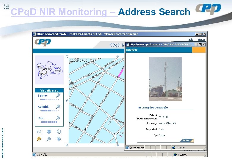 Derechos reservados al CPq. D NIR Monitoring – Address Search 
