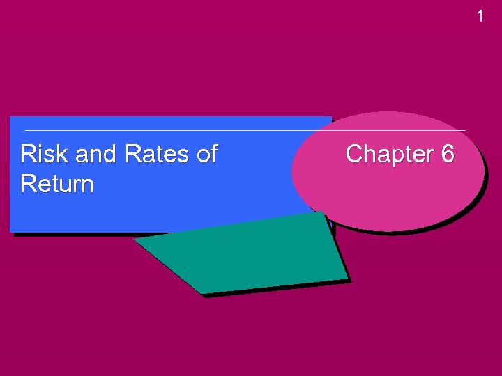 1 Risk and Rates of Return Chapter 6 