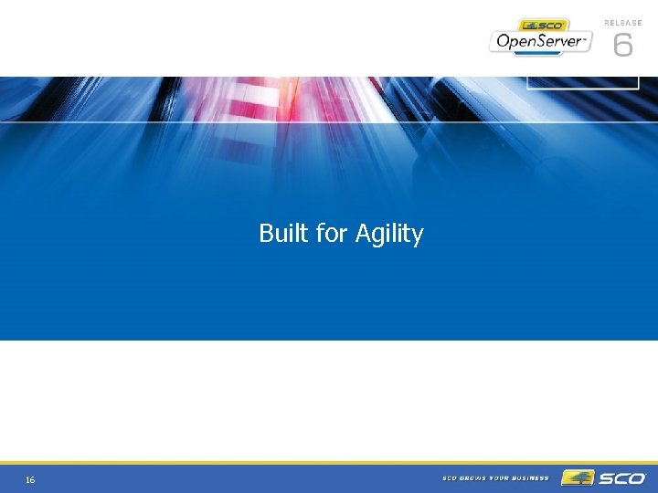  • Built for Agility 16 