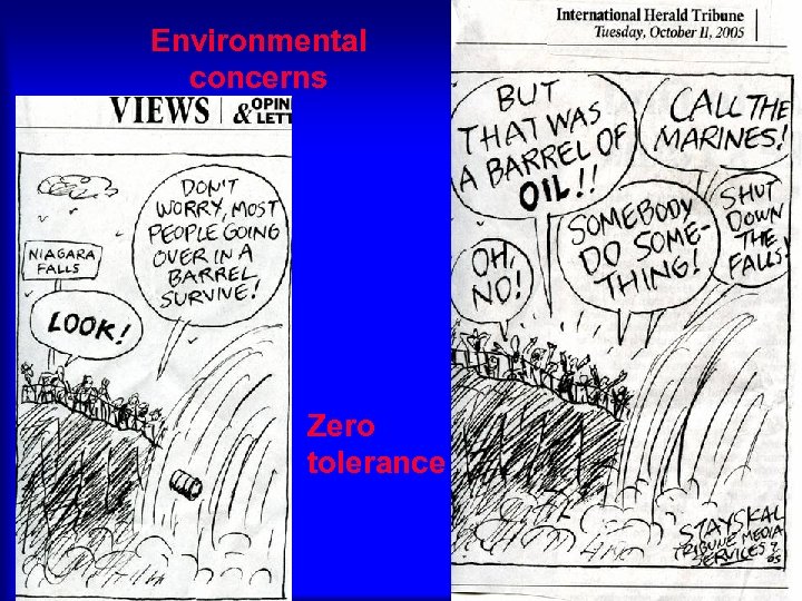 Environmental concerns Zero tolerance 