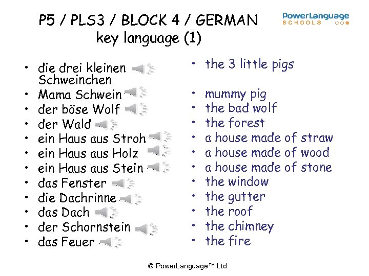 P 5 / PLS 3 / BLOCK 4 / GERMAN key language (1) •