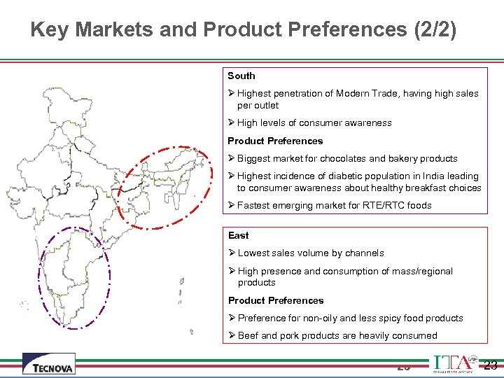 Key Markets and Product Preferences (2/2) South Ø Highest penetration of Modern Trade, having
