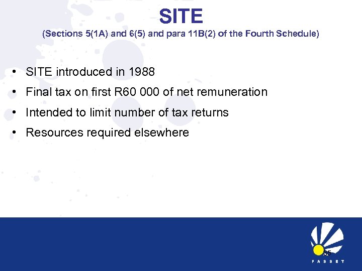 SITE (Sections 5(1 A) and 6(5) and para 11 B(2) of the Fourth Schedule)