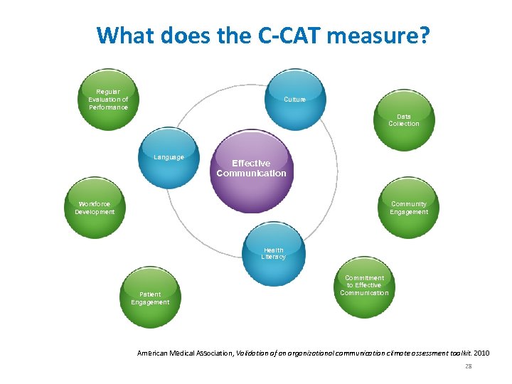 What does the C-CAT measure? Regular Evaluation of Performance Culture Data Collection Language Effective