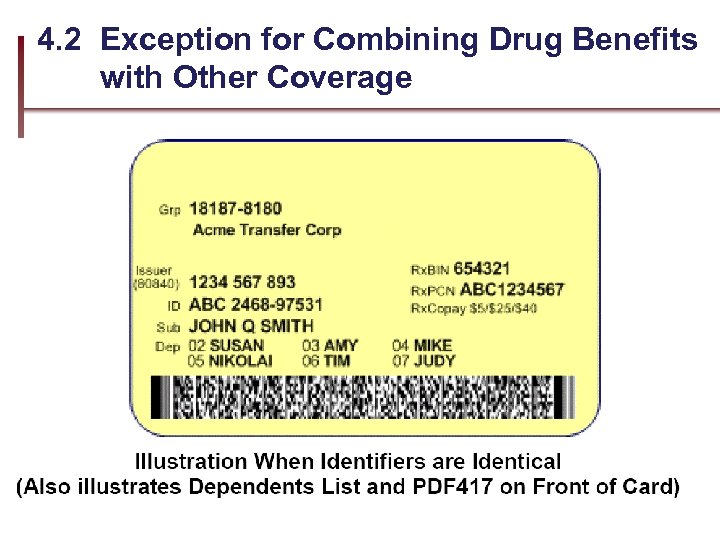 4. 2 Exception for Combining Drug Benefits with Other Coverage 31 