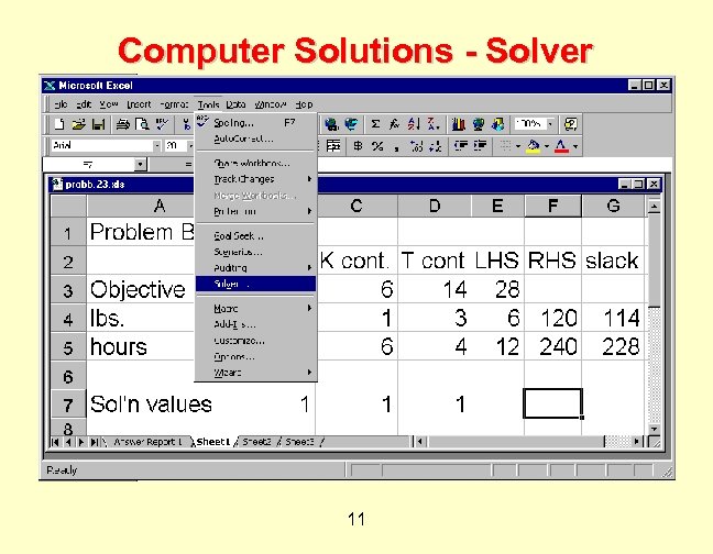 Computer Solutions - Solver 11 