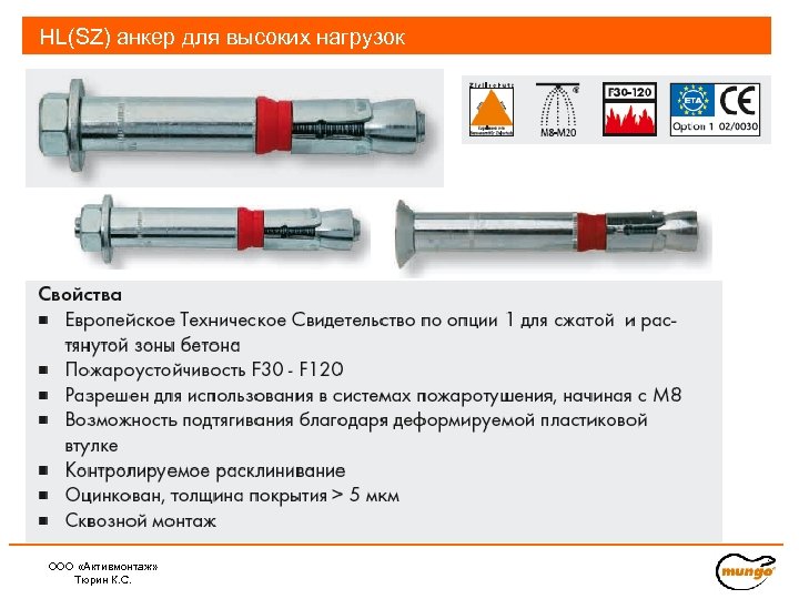 Анкер нагрузка на вырыв