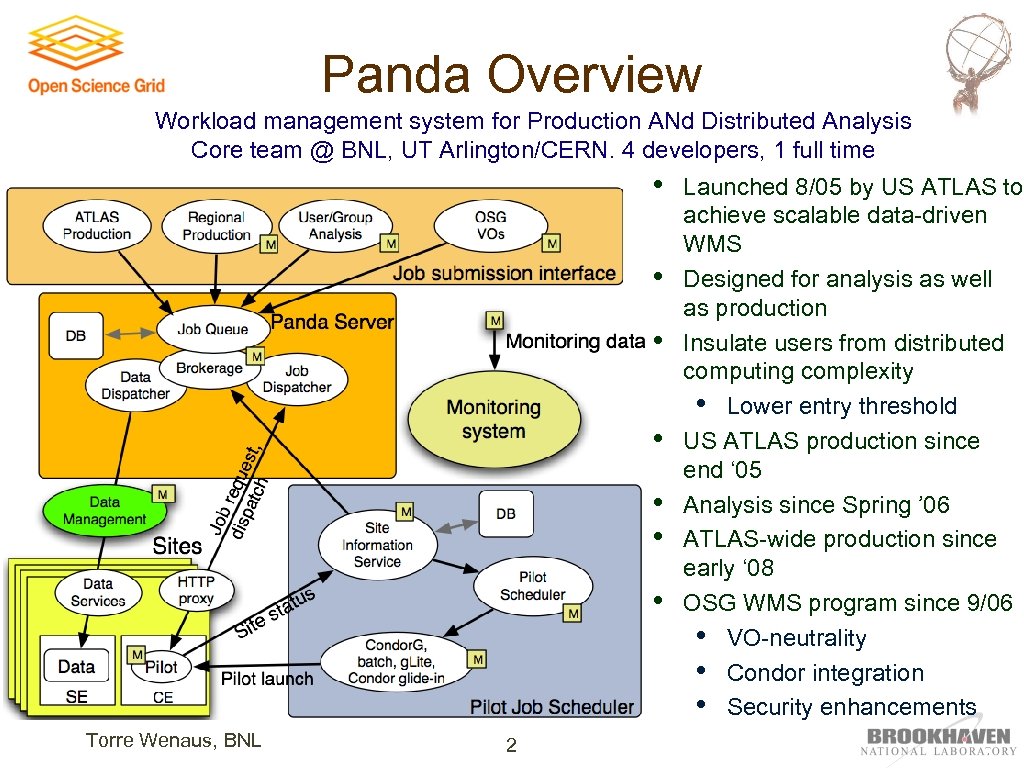 Panda Overview Workload management system for Production ANd Distributed Analysis Core team @ BNL,