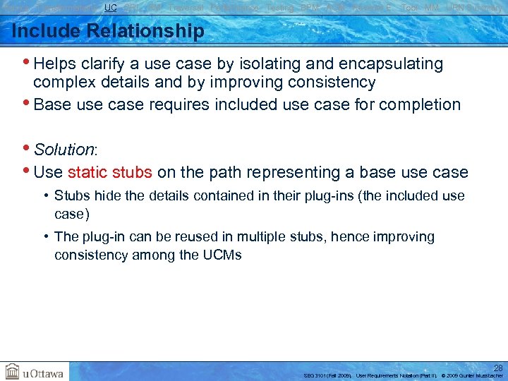 Basics Transformations UC GRL RM Traversal Performance Testing BPM AOM Reverse E. Tool MM