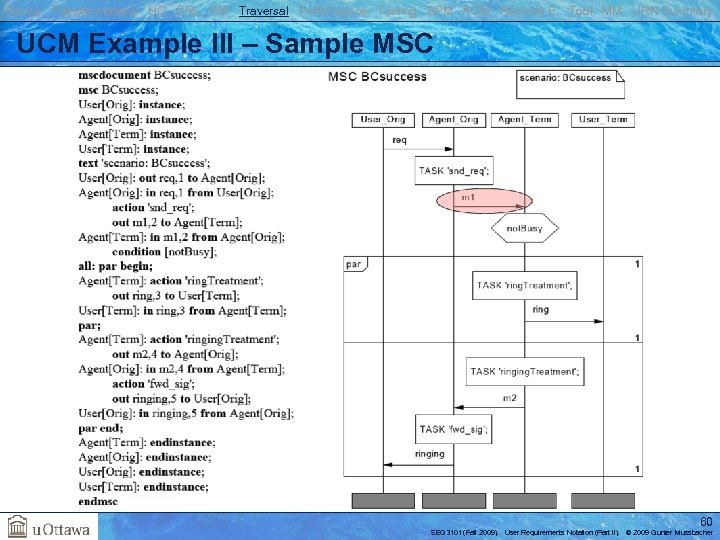 Basics Transformations UC GRL RM Traversal Performance Testing BPM AOM Reverse E. Tool MM