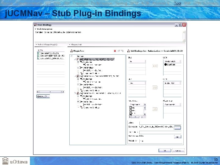 Basics Transformations UC GRL RM Traversal Performance Testing BPM AOM Reverse E. Tool MM