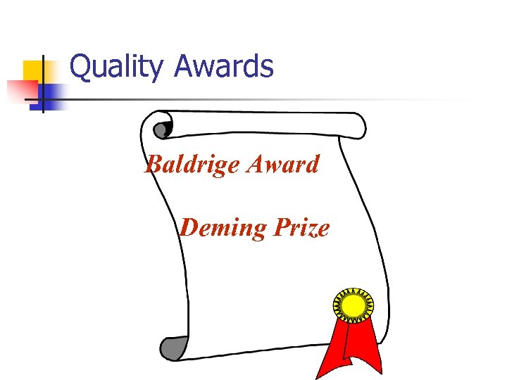 Quality Awards Baldrige Award Deming Prize 