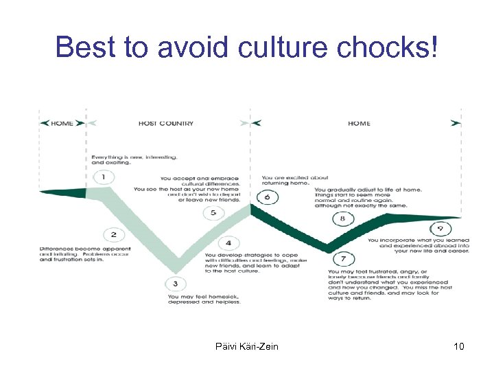 Best to avoid culture chocks! Päivi Käri-Zein 10 